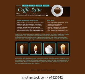 web site design template, coffee house theme