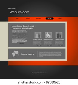 Web site design template concept