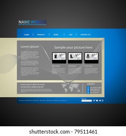 plantilla de diseño de sitio Web, fácil de editar