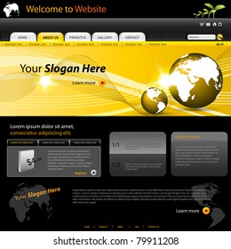plantilla de diseño de sitio Web, fácil de editar