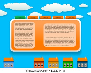 Web site design template, eps10