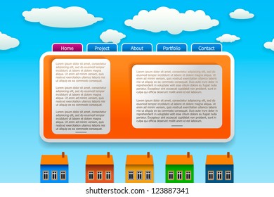 Web site design template, eps10