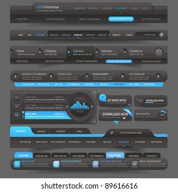 Web site  design template navigation elements