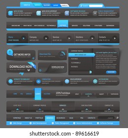 Web site  design template navigation elements