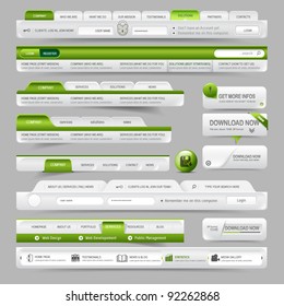 Web site design template navigation elements