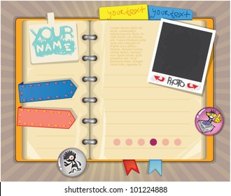 web site design template. vector notebook