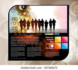 Web site design template. Vector.