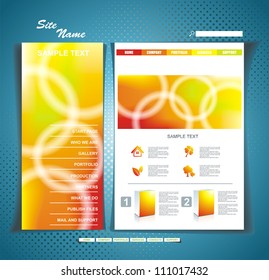 Web site design template, vector.