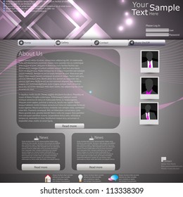 Web site design template, vector.