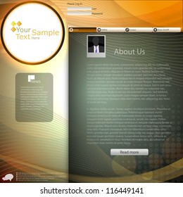 Web site design template, vector.