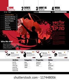Web site design template vector