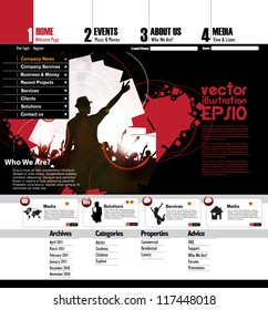 Web site design template vector