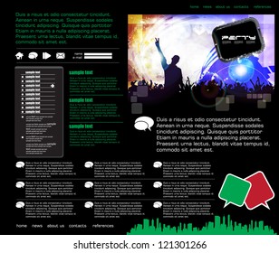Web site design template, vector.