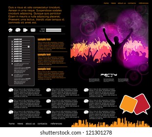 Web site design template, vector.