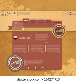 Web site design template, vector.