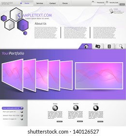 Web site design template, vector. 