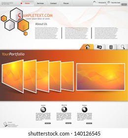 Web site design template, vector. 