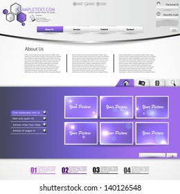 Web site design template, vector. 