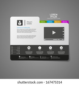 Web site design template, vector. 