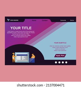 plantilla de diseño de sitios web arte vectorial