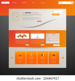 Web site design template, vector. 