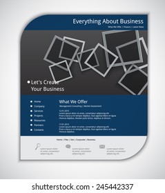Web site design template, vector. 