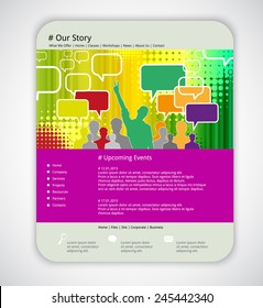 Plantilla de diseño de sitio Web, vector. 