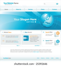 Web site design template, vector