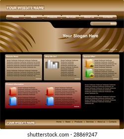 Web site design template, vector