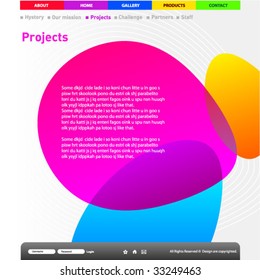 Web site design template, vector.
