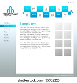 Web site design template, vector.