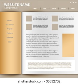 Web site design template, vector.