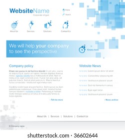Web site design template, vector