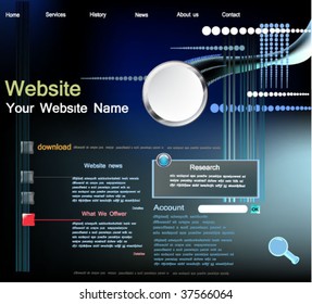 web site design template, vector