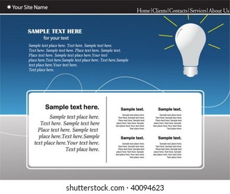 Web site design template, vector