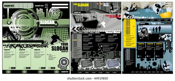 Web site design template, vector