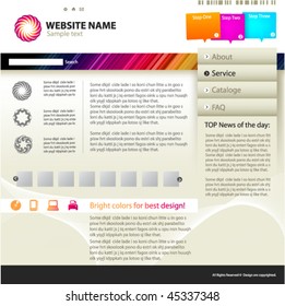 Web site design template, vector.