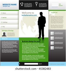 Web site design template, vector.