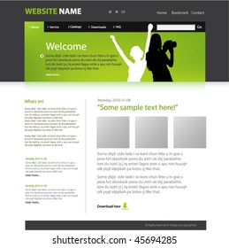 Web site design template, vector.