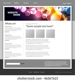 Web site design template, vector.