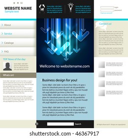 Plantilla de diseño de sitio Web, vector.