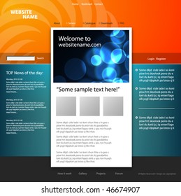 Web site design template, vector.