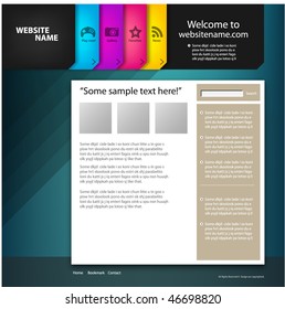Web site design template, vector.