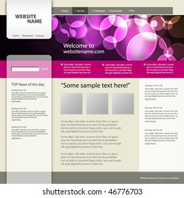 Web site design template, vector.