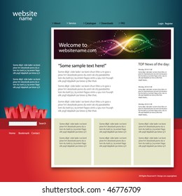 Web site design template, vector.