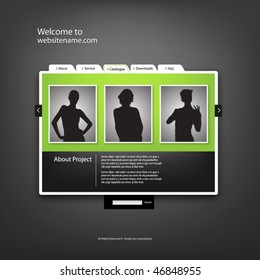 Web site design template, vector.