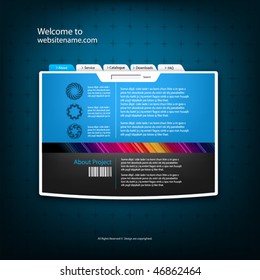 Web site design template, vector.