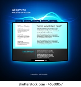 Web site design template, vector.