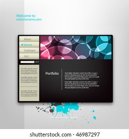 Web site design template, vector.