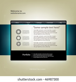 Plantilla de diseño de sitio Web, vector.